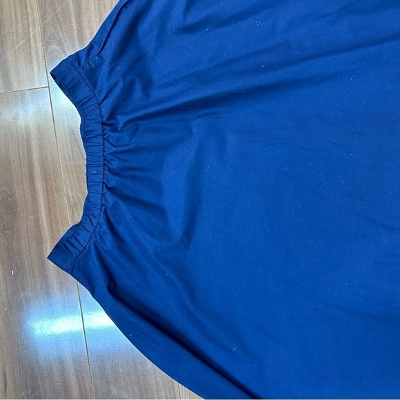 UNIQLO COTTON  MIDI CIRCLE SKIRT NAVY LINED BUTTON FRONT  SZ XS - Picture 4 of 7